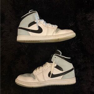 Jordan Sneakers White and Light Blue